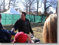 Johnny working the crowd.