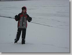 Joshua in the front yard