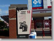 Legends wall at entrance.