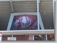 Banners under stadium