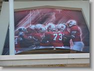 Banners under stadium