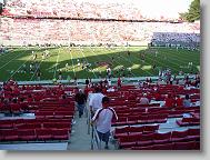 Walking down to our seats.
