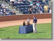 Durham Bulls Championship trophy 
and ring presentation.