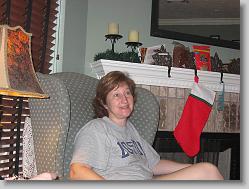 Kelly on Christmas morning.