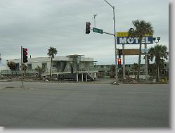 Damage from Hurricane Ike in Galveston, TX.