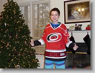 Authentic Carolina Hurricanes jersey.