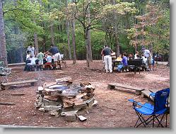 Crafts by the bonfire (early morning).