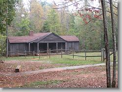 Cabin at campsite.