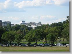 Looking from the mall towards the White House.