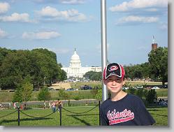 From the monument to the capitol.