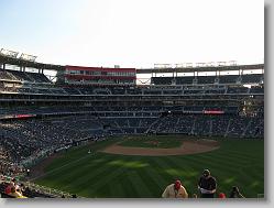 From the outfield at Nationals Park.