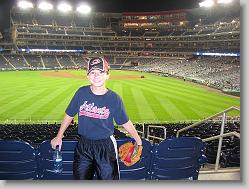 Joshua after the game at Nationals park.