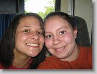 Allee and me on the bus going to the beach.