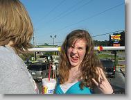 Alex rockin out at dinner at Sonic.