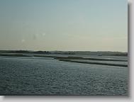 Marshes on the river right before we get to the beach.