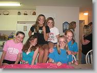 The high schoolers ready for their family cheer.