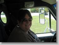 Ms. Laura driving our bus.