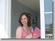 Ms. Jill getting ready to head to the beach.