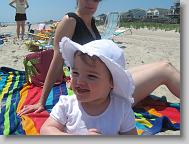 Bailey having a ball on the beach