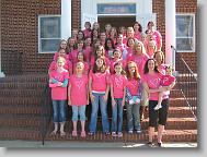 All of us in our Daughters of the King shirts on the steps of FBC Swansboro.
