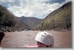 Heading down river.