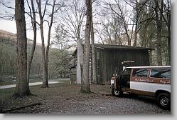 Our van and cabin.