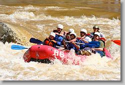 Joshua leading the way through the rapids!