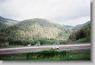 Driving over mountains to our put in.  We had to take a different way around and over the mountains this year as there was a forest fire on the other side.  Our guides had not gone this way in a long time and we got lost several times!