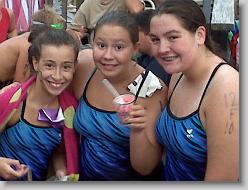 Ciara and friends at swim meet.