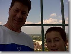 Glenn and Joshua at the top of the Eiffel Tower, Kings Dominion, VA.