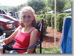 Bethany enjoying the sun.