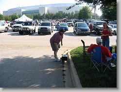 Steve working at the grill.