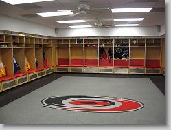 Locker Room Tour, lockers (Brind'Amour and Staal)