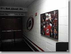 Locker Room Tour, hallway to the ice