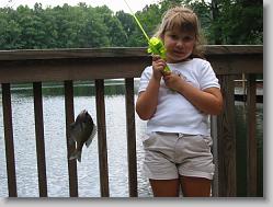 Ciara and her fish.