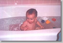 Joshua in the tub!