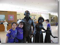 Eun-Ji and Ciara with George and Martha