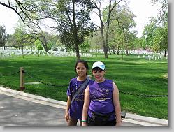 Eun-Ji and Ciara at Arlington National Cemetary.