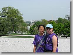 Eun-Ji and Ciara at Arlington National Cemetary.