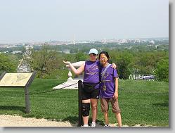 Ciara and Eun-Ji at top of hill (Lee House) at Arlington.
http://www.arlingtoncemetery.org/historical_information/arlington_house.html