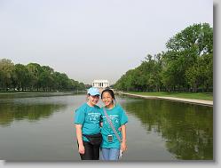 World War II Memorial.  (Lincoln in the background).