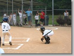 Joshua behind the plate.