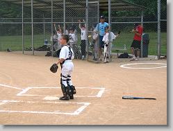 Hit to the outfield.