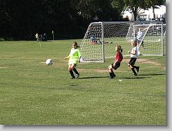 Ciara in goal.