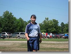 Ciara coming in for a water break.