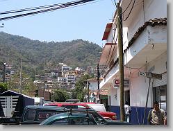 Looking opposite the beach into the hills.