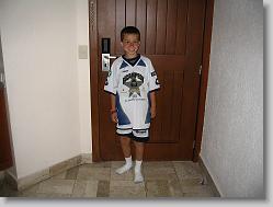 Joshuas new soccer uniform.