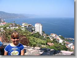 Ciara overlooking the beachfront.