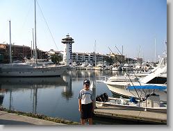 At the marina.