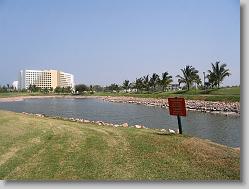 #10 from the green back to the oceanfront hotel.
